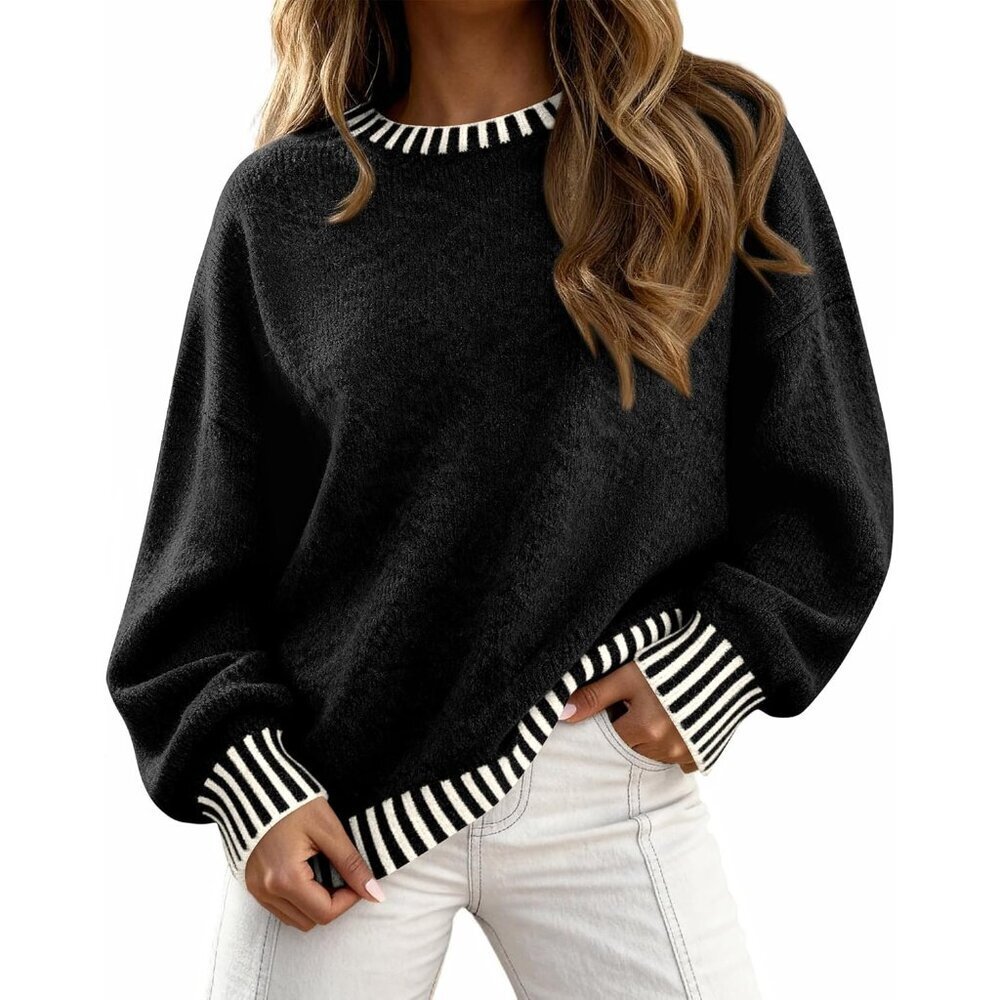 Oversized Sweater Women Knit Long Sleeve Crewneck Casual Fall Winter Top